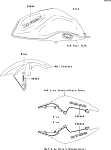 ZR750 Decals(blue)(m8f)