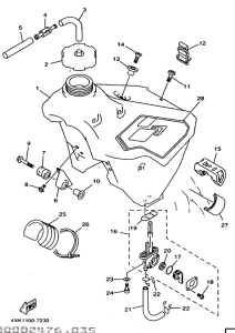 WR250Z Топливный бак