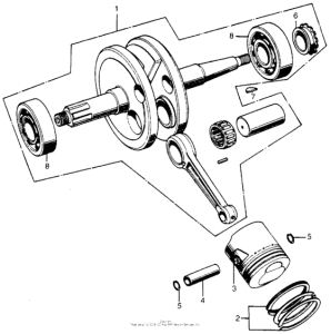 CT70 Коленчатый вал и поршни