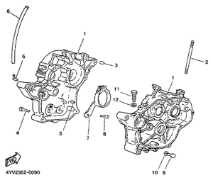 TZR50 Картер двигателя