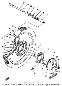 YZ125H Переднее колесо