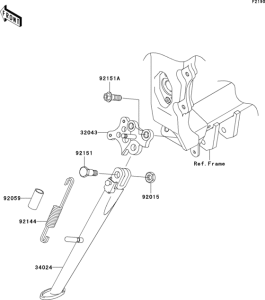 ZX600 Подножка