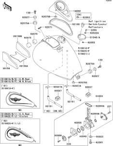 VN800 Fuel tank(1 / 7)(vn800-b6 / b7)