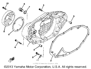 XS500B Crankcase cover right