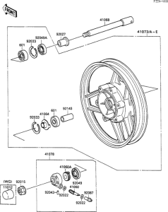ZX600 Переднее колесо
