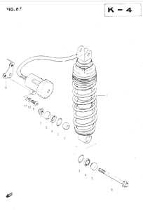 GSX500 Задние амортизаторы