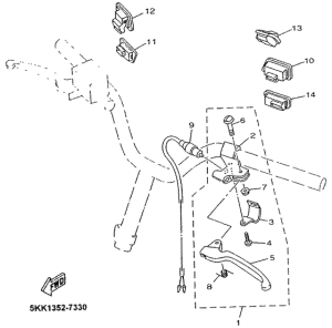 YN100 Handle switch. lever
