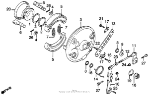 CM450 Cm450e front brake panel