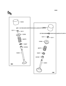 ZR400 Rocker arms / valves