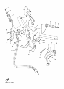 FJR1300A Рулевой рычаг и кабель