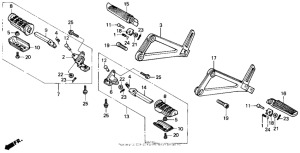 NX250 Подножки