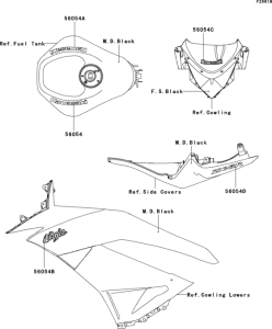 ZX600 Decals(m.d.black)(r9f)(ca,us)