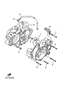 YZ85 Картер двигателя