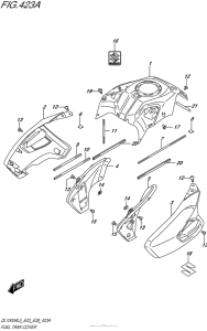 DL1000 (ABS) Fuel Tank Cover