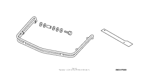 GL1800 Trunk rail (chrome)