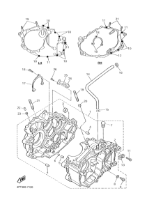 XT600E Картер двигателя
