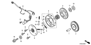 VTR250 Pulse generator / starting clutch