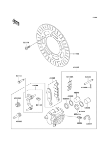 VN1500 Передний суппорт