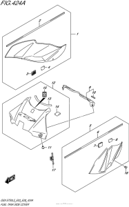GSX-S750 Fuel Tank Side Cover