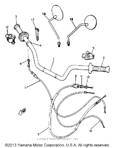 XJ550RH Handlebar-cable