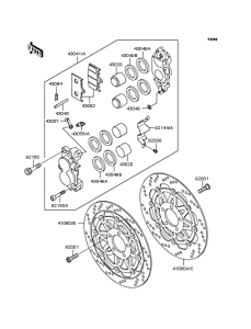 ZX400 Передние тормоза