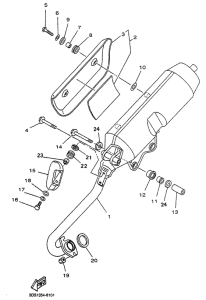 YP125R Выхлопная система