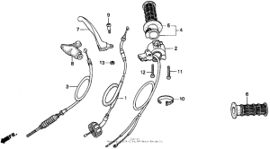Z50R Handle lever + switches + cables