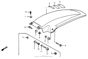 CR450 Rear fender 81-82
