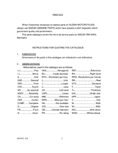 RM100 Catalog preface