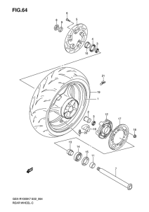 GSX-R1000 Rear wheel complete assy
