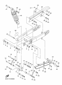 XVS1300CTF Rear arm & suspension