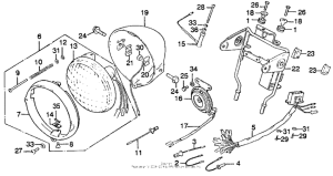 CT125 Headlight + horn