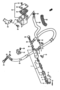 DR650 Задний тормозной цилиндр