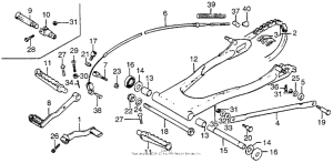 MT125 Swingarm + step