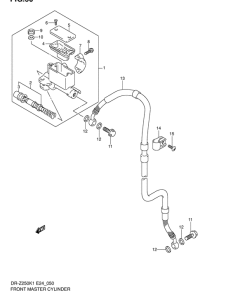 DR-Z250 Передний тормозной цилиндр