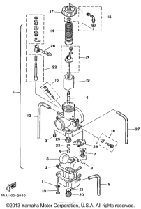 WR250Z Карбюратор