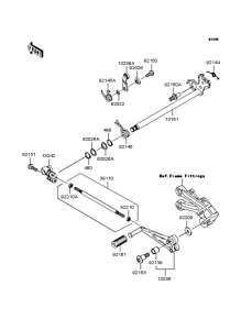 ZX1000 Механизм переключения передач