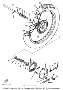 XT550K Переднее колесо