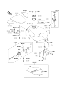 ZX600 Fuel tank(zx600-d4)(2 / 2)