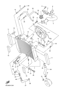 YZF-R6 Radiador & manguera