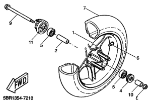 YQ50 Переднее колесо