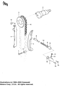 KL250 Camshaft / chain / tensloner