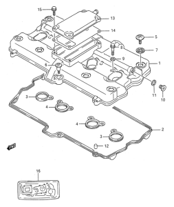 GSX600 Крышка головки цилиндров