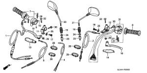 CG125 Handle lever / switch / cable