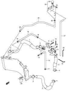 GSX-R600 Радиатор hose