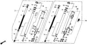 VT800 Передняя вилка