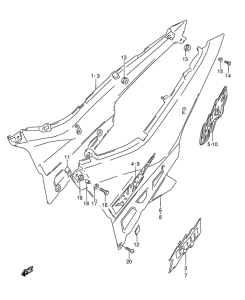 GSX600 Обтекатель задний