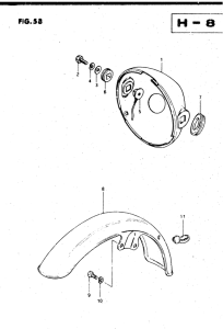 GS450 Headlamp housing - front fender