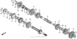 CR250R Трансмиссия