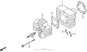 NC50 Cylinder head + cylinder 80
